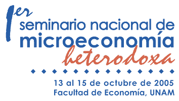 1er Seminario Nacional de Microeconomía Heterodoxa, del 13 al 15 de octubre de 2005, Economía-UNAM